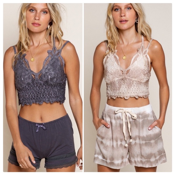 POL Longline Mineral Wash Lace Bralette - Picture 10 of 16